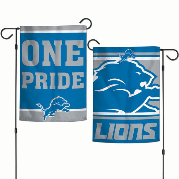 Wholesale-Detroit Lions SLOGAN Garden Flags 2 sided 12.5" x 18"