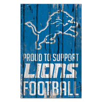 Wholesale-Detroit Lions Wood Sign 11" x 17" 1/4" thick