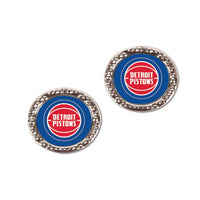 Wholesale-Detroit Pistons Earrings Jewelry Carded Round