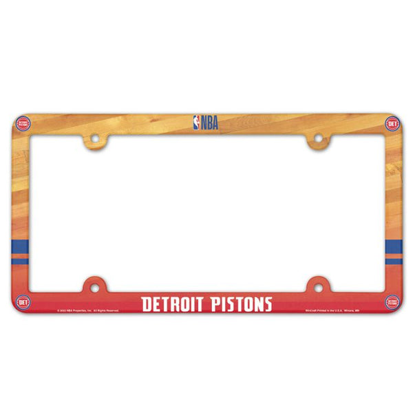 Wholesale-Detroit Pistons Lic Plate Frame Full Color