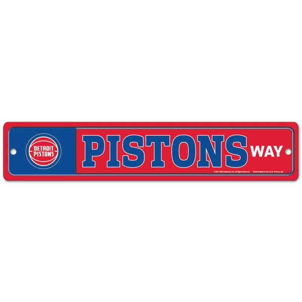 Wholesale-Detroit Pistons Street / Zone Sign 3.75" X 19"