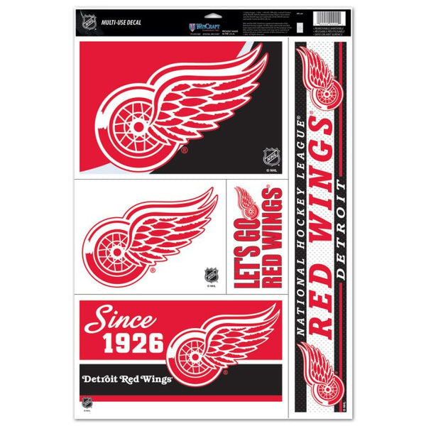 Wholesale-Detroit Red Wings 5 Decals Multi Use Decal 11" x 17"