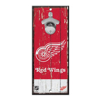 Wholesale-Detroit Red Wings Bottle Opener Sign 5x11