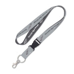 Wholesale-Detroit Red Wings CHARCOAL Lanyard w/detachable buckle 1"