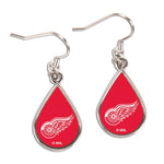 Wholesale-Detroit Red Wings Earrings Jewelry Carded Tear Drop