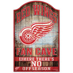 Wholesale-Detroit Red Wings Fan Cave Wood Sign 11" x 17" 1/4" thick