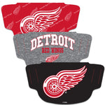 Wholesale-Detroit Red Wings Fan Mask Face Cover 3 Pack