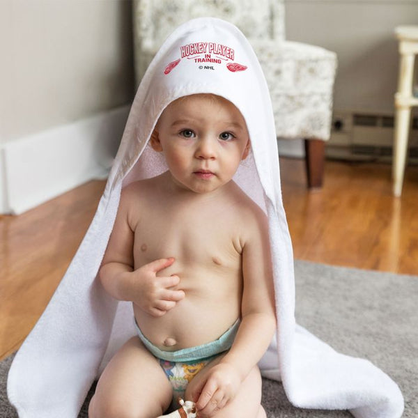 Wholesale-Detroit Red Wings Hockey Player in Training All Pro Hooded Baby Towel