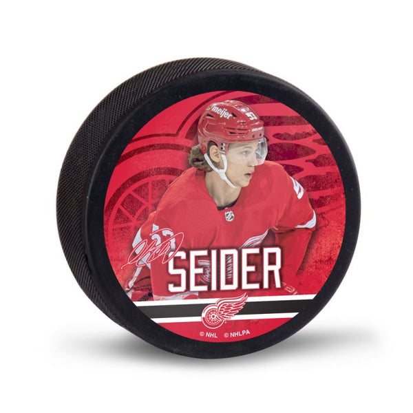 Wholesale-Detroit Red Wings Hockey Puck Packaged Moritz Seider