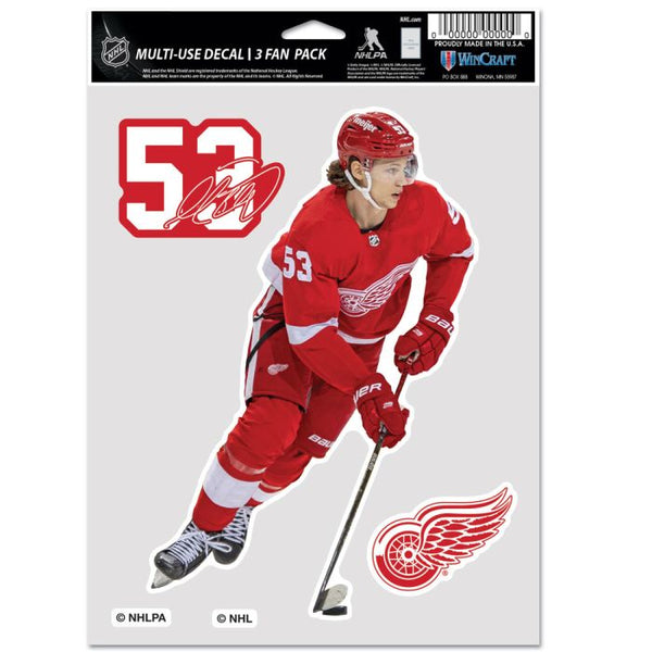 Wholesale-Detroit Red Wings Multi Use 3 Fan Pack Moritz Seider