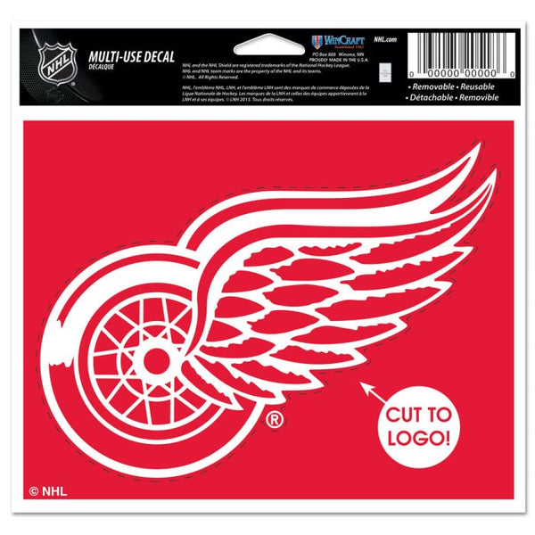 Wholesale-Detroit Red Wings Multi-Use Decal - cut to logo 5" x 6"