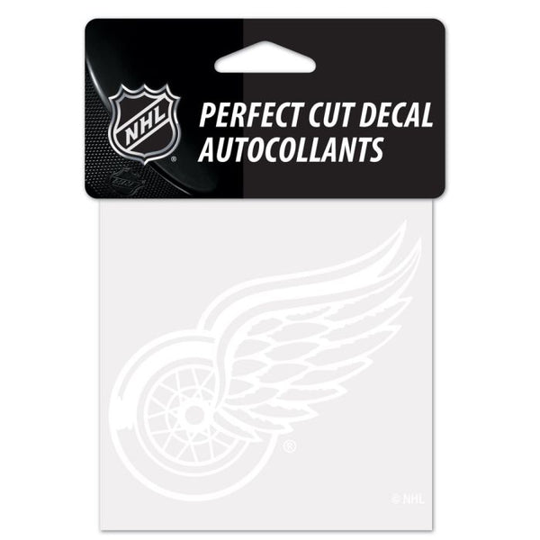 Wholesale-Detroit Red Wings Perfect Cut White Decal 4" x 4"