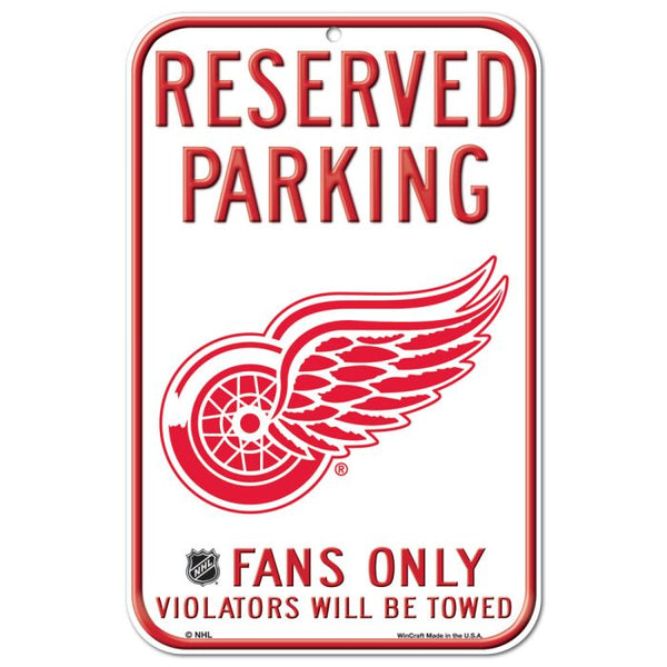 Wholesale-Detroit Red Wings Reserved Parking Plastic Sign 11" x 17"