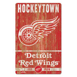 Wholesale-Detroit Red Wings SLOGAN Wood Sign 11" x 17" 1/4" thick