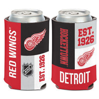 Wholesale-Detroit Red Wings color block Can Cooler 12 oz.