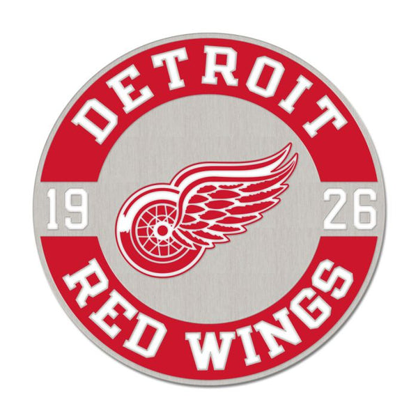 Wholesale-Detroit Red Wings round est Collector Enamel Pin Jewelry Card
