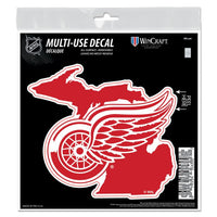 Wholesale-Detroit Red Wings state shape All Surface Decal 6" x 6"