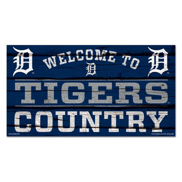 Wholesale-Detroit Tigers Wood Sign 13"x24" 1/4" thick