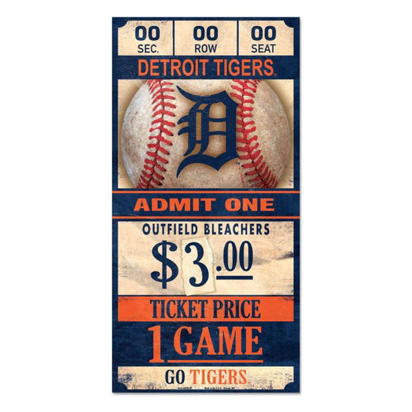 Wholesale-Detroit Tigers Wood Sign 6x12 3/8" thick