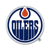 Wholesale-Edmonton Oilers Colored Chrome Free Form Auto Emblem