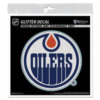 Wholesale-Edmonton Oilers Decal Glitter 6" x 6"