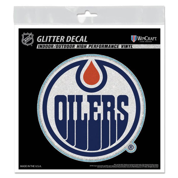 Wholesale-Edmonton Oilers Decal Glitter 6" x 6"