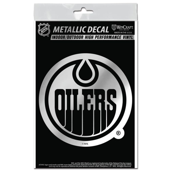 Wholesale-Edmonton Oilers Decal Metallic 3" x 5"