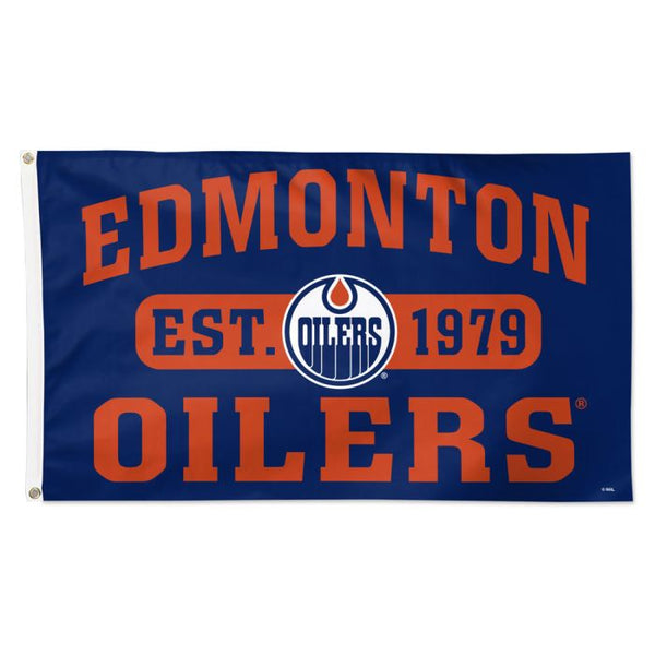 Wholesale-Edmonton Oilers ESTABLISHED Flag - Deluxe 3' X 5'