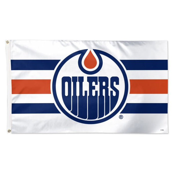 Wholesale-Edmonton Oilers HORIZONTAL STRIPES/ALTERNATE COLORS Flag - Deluxe 3' X 5'