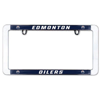 Wholesale-Edmonton Oilers Lic Plt Frame Metal Thin Rim Value