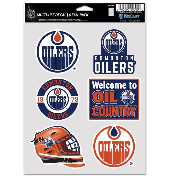 Wholesale-Edmonton Oilers Multi Use 6 Fan Pack