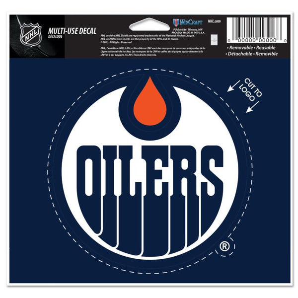 Wholesale-Edmonton Oilers Multi-Use Decal - cut to logo 5" x 6"