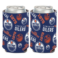 Wholesale-Edmonton Oilers SCATTER PRINT Can Cooler 12 oz.