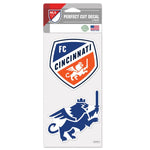 Wholesale-FC Cincinnati Perfect Cut Decal Set of Two 4"x4"