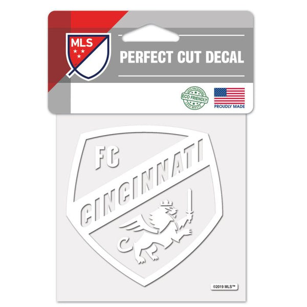 Wholesale-FC Cincinnati Perfect Cut White Decal 4" x 4"