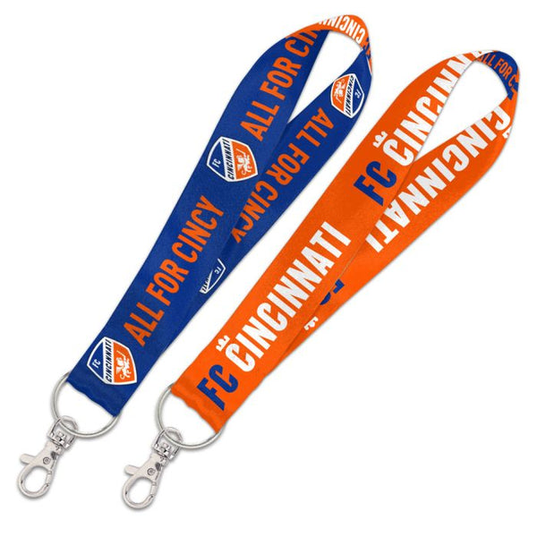 Wholesale-FC Cincinnati SLOGAN ALL FOR CINCY Lanyard Key Strap 1"