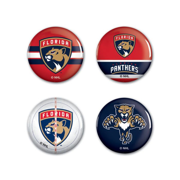 Wholesale-Florida Panthers Button 4 Pack 1 1/4" Rnd