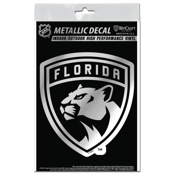 Wholesale-Florida Panthers Decal Metallic 3" x 5"