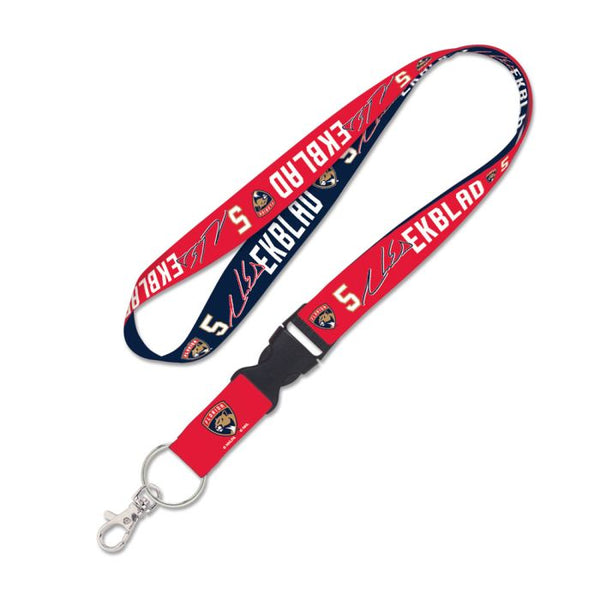 Wholesale-Florida Panthers Lanyard w/detachable buckle 1" Aaron Ekblad