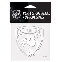 Wholesale-Florida Panthers Perfect Cut White Decal 4" x 4"