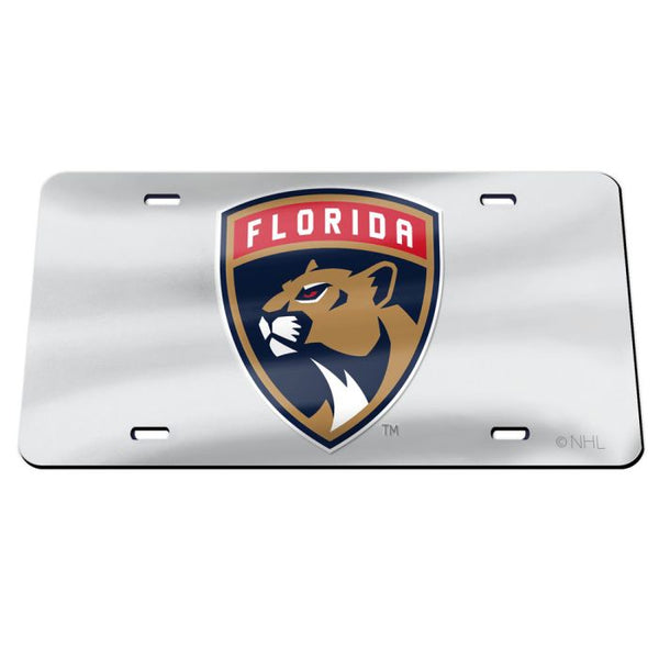 Wholesale-Florida Panthers SILVER Specialty Acrylic License Plate