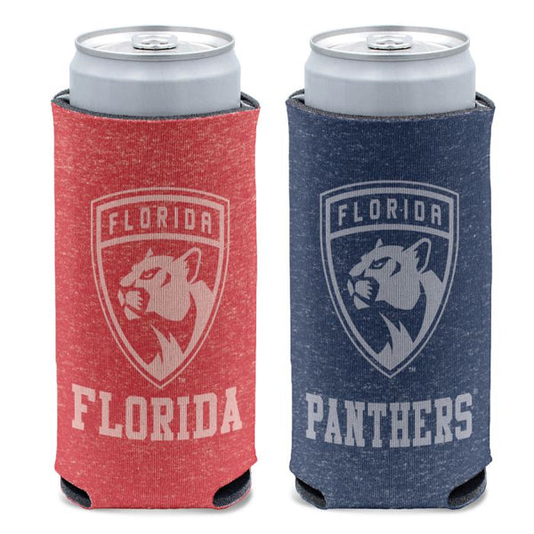 Wholesale-Florida Panthers colored heather 12 oz Slim Can Cooler