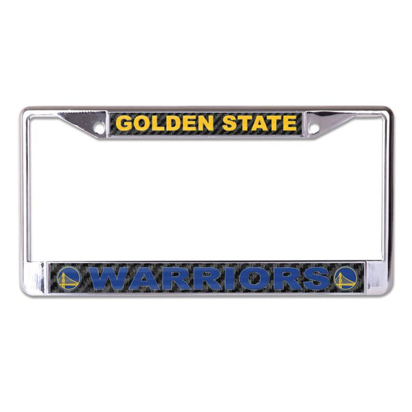 Wholesale-Golden State Warriors CARBON Lic Plt Frame S/L Printed