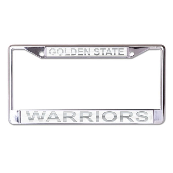 Wholesale-Golden State Warriors FROST Lic Plt Frame S/L Printed