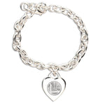 Wholesale-Golden State Warriors Heart Charm Bracelet Jewelry Carded