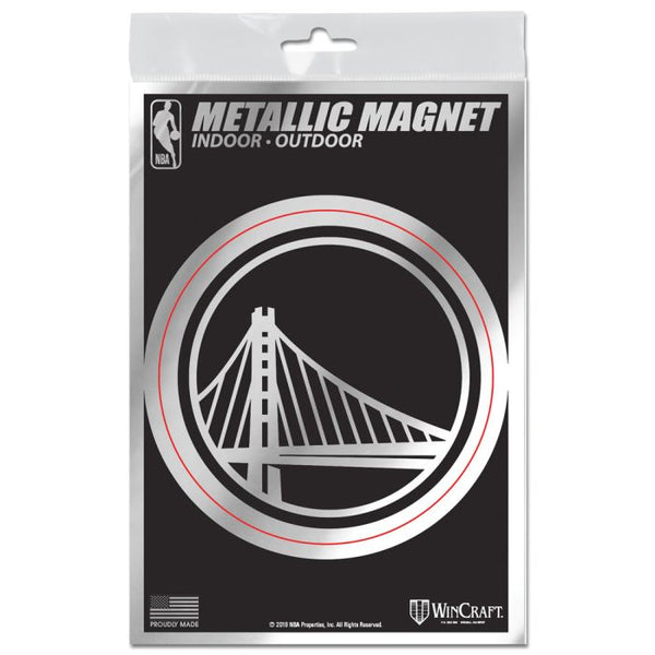 Wholesale-Golden State Warriors Metallic Magnets 3" x 5"