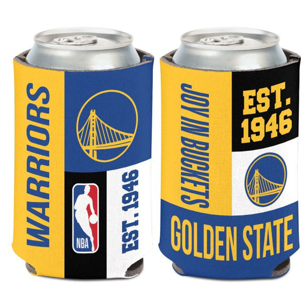 Wholesale-Golden State Warriors color block Can Cooler 12 oz.