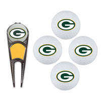 Wholesale-Green Bay Packers 4 Ball Gift Set w/Divot Tool, Marker