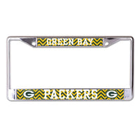 Wholesale-Green Bay Packers CHEVRON Lic Plt Frame S/L Printed