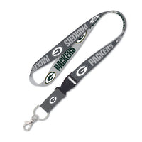 Wholesale-Green Bay Packers Gray Lanyard w/detachable buckle 1"